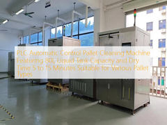 PLC Otomatik Kontrollü Palet Temizleme Makinesi, 80L Sıvı Tank Kapasitesi ve 5 ila 15 Dakika Kuruma Süresiyle Çeşitli Palet Tiplerine Uygundur