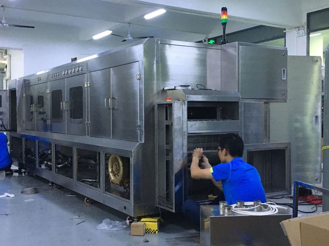 Sus304 Yarı İletken paketleme akı kimyasal yıkama makinesi IGBT, IPM ve KURŞUN FRAME parçaları için 600mm genişlik net
