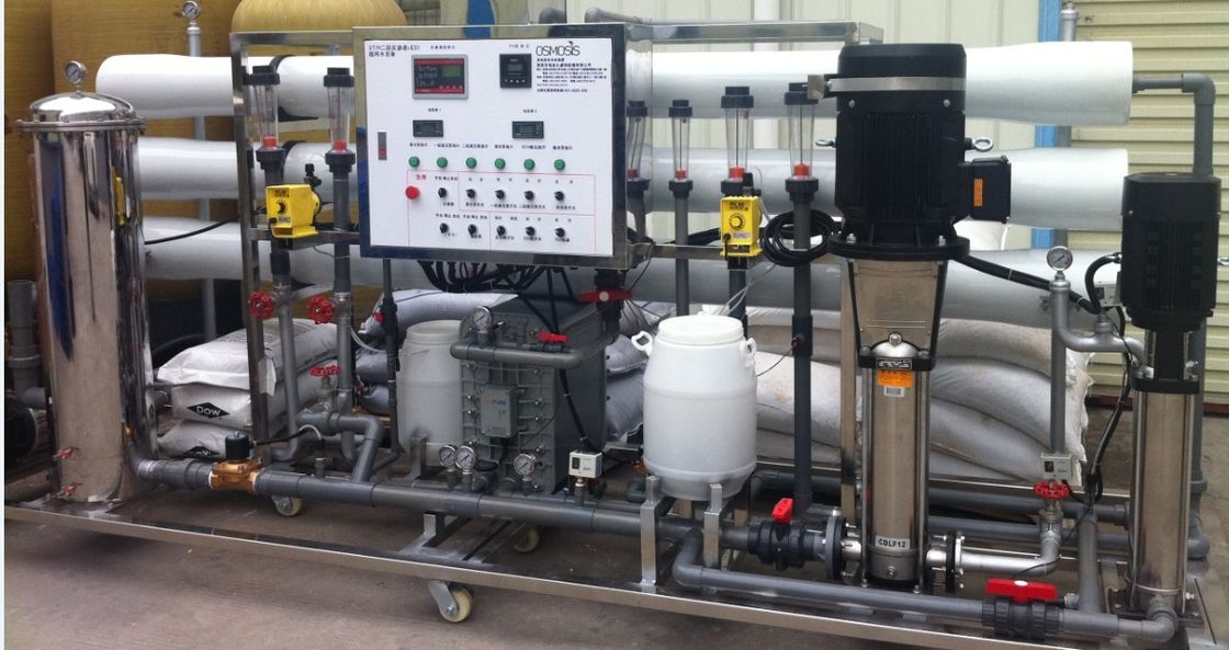 PCBA durulama için EDI Deiyonize Su Makinesi 1000L DI su ters ozmoz su makinesi